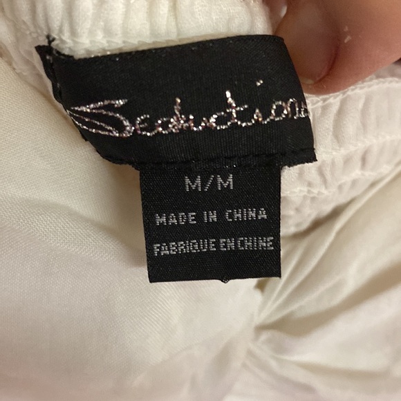 Vintage mini sundress in white with padded bustier. Multi strap - Picture 9 of 11